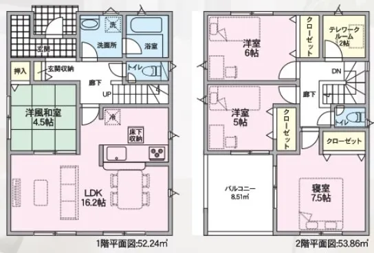 耐震性に優れた総2階の間取り